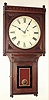 E. Howard and Co., Boston, Mass., "No. 75 Regulator" 8 day time only weight driven movement in a walnut case with a painted metal dial, c1890