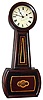 E. Howard and Co., Boston, Mass., "No. 5 Banjo" wall clock 8 day time only weight driven movement in a rosewood grain painted case with paper over metal dial, c1860