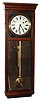 Noah Pomeroy, Bristol, Conn. wall clock 8 day time only weight driven movement in rosewood veneer case with papered dial, c1850