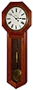 Seth Thomas Clock Co., Thomaston, Conn., "Regulator No. 18" wall clock 8 day time only weight driven movement in mahogany case with painted metal dial, brass knurled top and bottom weight, and 8" brass bob, c1891{dated on rear of case}