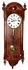 Seth Thomas Clock Co., Thomaston, Conn., "Regulator No. 6 Reissue" 8 day time only weight driven movement in walnut case with painted metal dial, c1975
