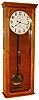 Seth Thomas Clock Co., Thomaston, Conn., "Regulator No. 70" wall clock 8 day time only weight driven movement in oak case with painted metal dial, 1913