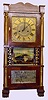 Jared Arnold, Amber New York, 8 day weight driven triple decker shelf clock, c1832.
