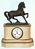 French alabaster figural 8 day mantel clock, c1870.