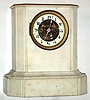 French alabaster 8 day mantel clock, c1890