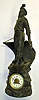 French large cast metal figural sailor 8 day mantel clock, c1890.