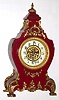 Waterbury Clock Co., Waterbury, Conn., "Louis", 8 day time and strike spring driven enameled iron case mantel clock, c1905