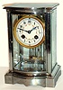French, Marti and Cie, crystal regulator with 8 day time and strike spring driven movement, c1900