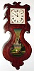 Forestville Mfg. Co., J. C. Brown, 8-day wall acorn or lyre timepiece reproduction.