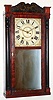 Jerome and Darrow, Bristol, Conn., 30-hour time and strike wooden weight driven movement half column and splat shelf clock, c1830