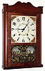 Eli Terry, Jr., Plymouth, Conn., shelf clock 30 hour wooden weight driven movement in quarter column and splat mahogany case, c1831