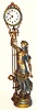 Ansonia Swinger 8 day clock now associated with French figural statue, c1901.