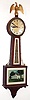 Warren Telechron electric full size mahogany banjo clock, sweep seconds hand, 110v. c1930.