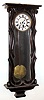 Remember German 2 weight time and strike serpentine ebonized Vienna regulator, c1900.