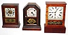 Three Connecticut small 30 hour cottage clocks, mid 19th century.
