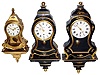 Three Zenith modern 8 day time and strike tandem wind Swiss reproduction Neuchatel bracket clocks.