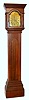 Ebenezer Smith, Newtown and Brookfield, Conn., tall case clock with unique cut-out 8 day time only weight driven movement, in cherry case with brass dial, c1790