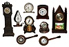 Nine novelty clocks, 20th century.