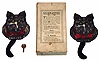 Two Lux Manufacturing Co., Waterbury, Conn., "Animated Wig Wag Cat Clock" 30 hour time only spring driven movement, c1937