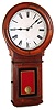E. Howard and Co., Boston, Mass., "Regulator No. 70" wall clock 8 day time only weight driven movement in walnut case with reverse painted tablet and painted metal dial, c1900