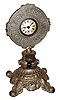 Advertising clock for King Alfred Cigars, standing cast iron cigar cutter inset with 30 hour spring driven movement and papered dial by Waterbury Clock Co., Waterbury, Conn., c1910