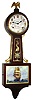E. Ingraham, Bristol, Conn. "Yankee Clipper" 8 day time and strike spring driven mahogany banjo clock, c1934