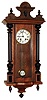 German R/A wall clock 8 day time and strike spring driven movement in walnut case, c1900