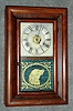 Seth Thomas, "Round Band", small rectangular shelf clock in rosewood, this one with a great original dog tablet, time, strike on a bell and alarm, c1870