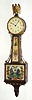 Waltham Watch Co., Waltham, Mass., miniature 8 day spring driven lever escapement banjo with Hull naval victory tablet set, c1928