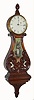 Massachusetts, unsigned lyre banjo with a movement from a Howard No. 70. movement circa 1900, and case circa 1970. Well made case in the style of Lemuel Curtis.