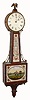 Waltham Clock Co., Waltham, Mass., for Bigelow, Kennard and Co. Inc, a well made cross banded, 20th century banjo clock with original Boston State House tablets and 8 day weight driven movement signed with Waltham logo and serial No. 6684, c1926