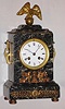 French marble 8 day time and strike mantel clock, c1870