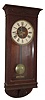 New York Standard Watch Co., Wall Regulator, battery driven, in a mahogany 80 beat case, C.1898.