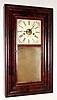 Forestville Mfg. Co., ogee shelf clock 8 day time and strike weight driven movement in manogany veneer case, c1850