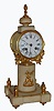 French, 8 day time/strike platform movement marble mantel clock, c1895