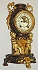 Ansonia Clock Co., "Bijou", 8 day time/strike cast metal mantel clock. c.1904