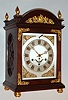 New Haven Clock "Eight Bell Chime No. 1", Mahogany case with gilt trimmings with quarter chime on 4 or eight bells and striking the hour on a gong. c.1900