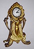 New Haven Clock Co., New Haven, Conn., "Trouville" figural timepiece 8 day spring driven movement in gilt case, c1913