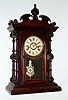 Welch, Spring and Co., Forestville, Conn., "Cary V.P.", 8 day time and strike mantel clock in rosewood and rosewood veneer case, c1880