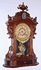 Ansonia Clock Co., "Monarch", 8 day time/strike walnut mantel clock. c.1880