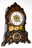 Noah Pomeroy, 30 hour time and alarm iron front spring driven timepiece, c1840