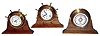 Three pieces- Benchmark German 8 day ship's bells clock and barometers modern lot, late 20th century