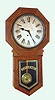 E. Ingraham Co., Bristol, Conn., Hartford 8 day time only spring driven oak long drop school clock, c1911