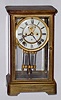 Ansonia Clock Co., New York, "Prism" 8 day time and strike crystal regulator, c1914