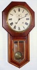 Seth Thomas Clock Co., Thomaston, Conn., "World" mahogany 8 day time and strike spring driven long drop clock, c1905