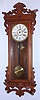 Ansonia Clock Co., "Queen Mary", 8 day time and strike spring driven wall clock, c1901