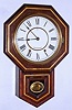 Seth Thomas Clock Co., Thomaston, Conn., "Drop Octagon 10" 8 day time and strike mahogany wall clock, dated 1893