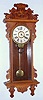 Ansonia Clock Co., New York, "Bahia" oak 8 day time and strike wall clock, c1904