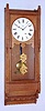 Seth Thomas Clock Co., Thomaston, Conn., "Queen Anne" 8 day time only spring driven oak wall clock, c1880