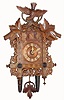 German Black Forest 30-hour time and strike spring driven inlaid cuckoo clock, c1910
